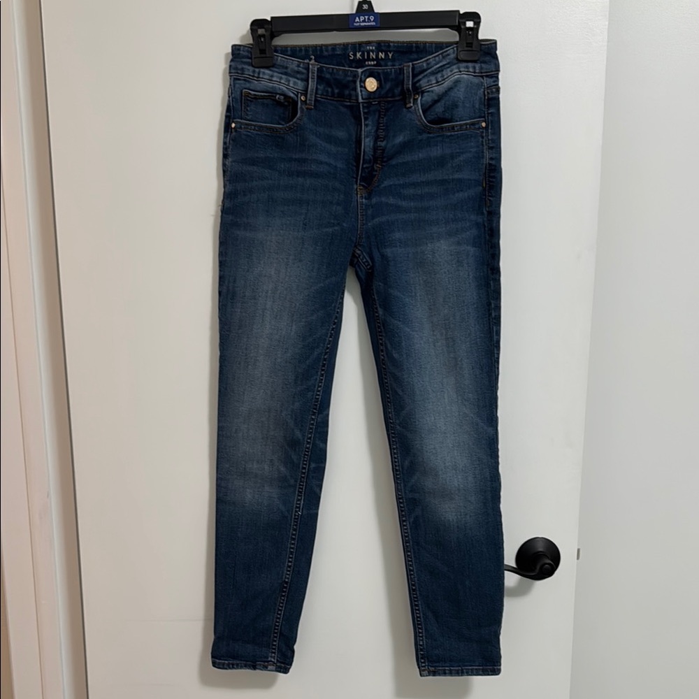Lucky Brand Blue Skinny Jeans with Distressed Look